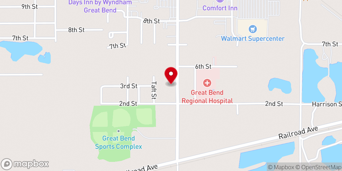 Map showing location of Central Baptist Association