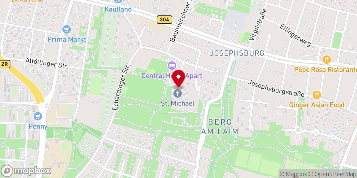 Map showing location of Kath. Pfarramt St. Michael