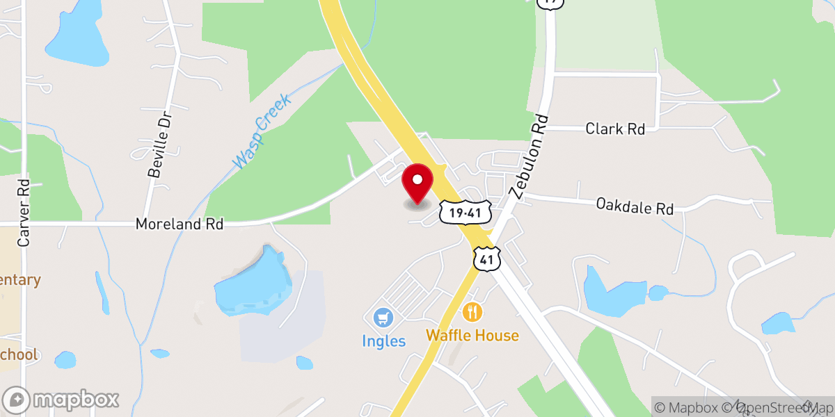 Map showing location of Saint John Lutheran Church