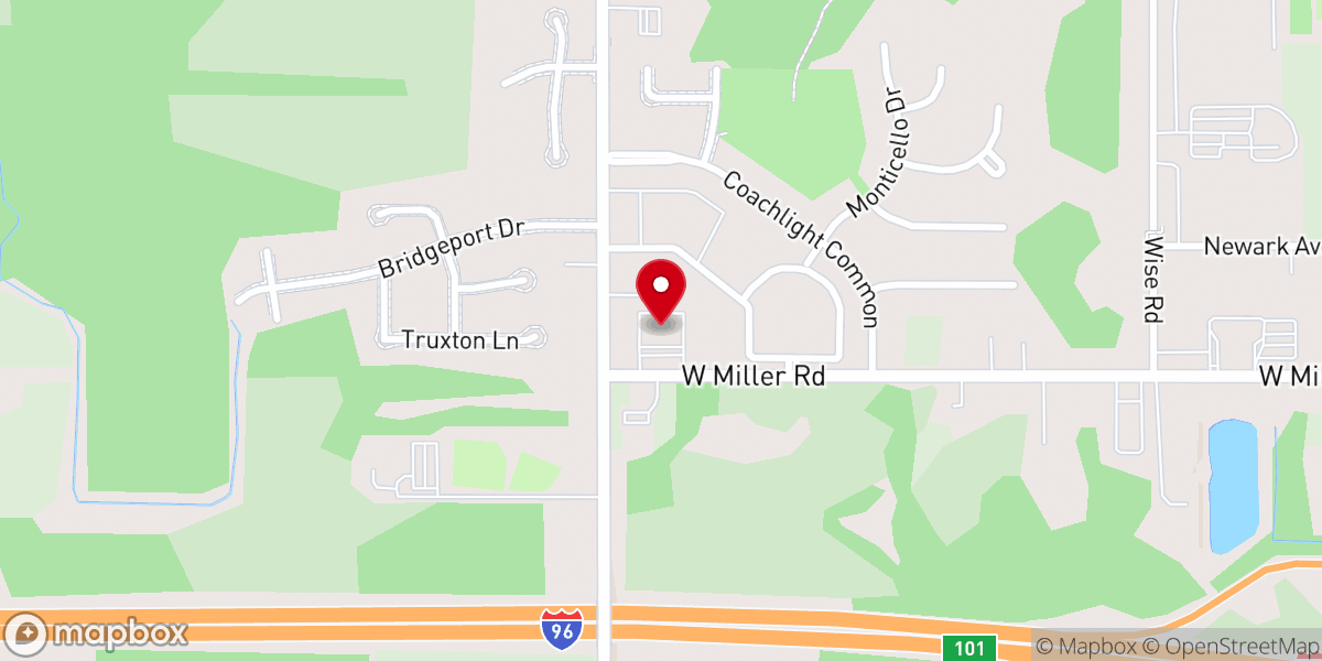 Map showing location of New Mt Calvary Baptist Church