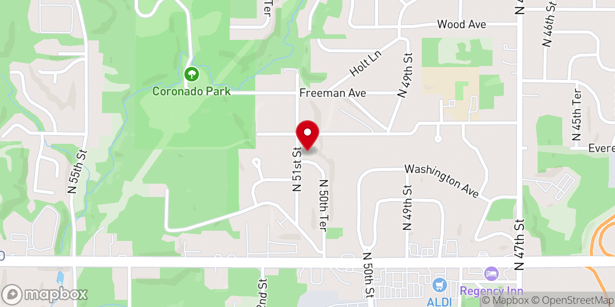 Map showing location of Springvale Church