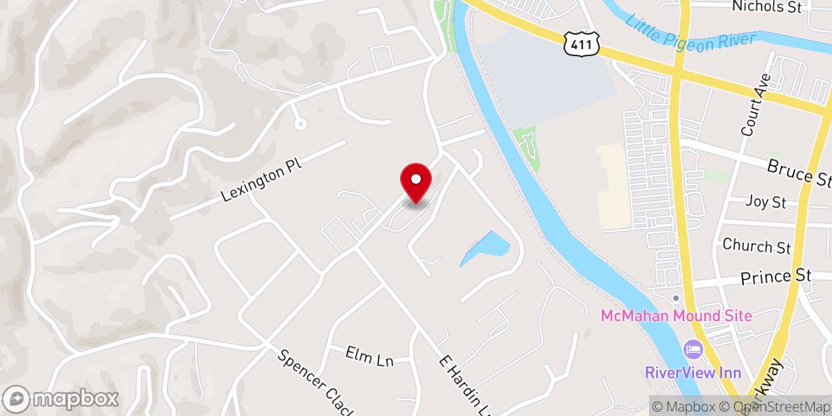 Map showing location of Wedding in the Smokies