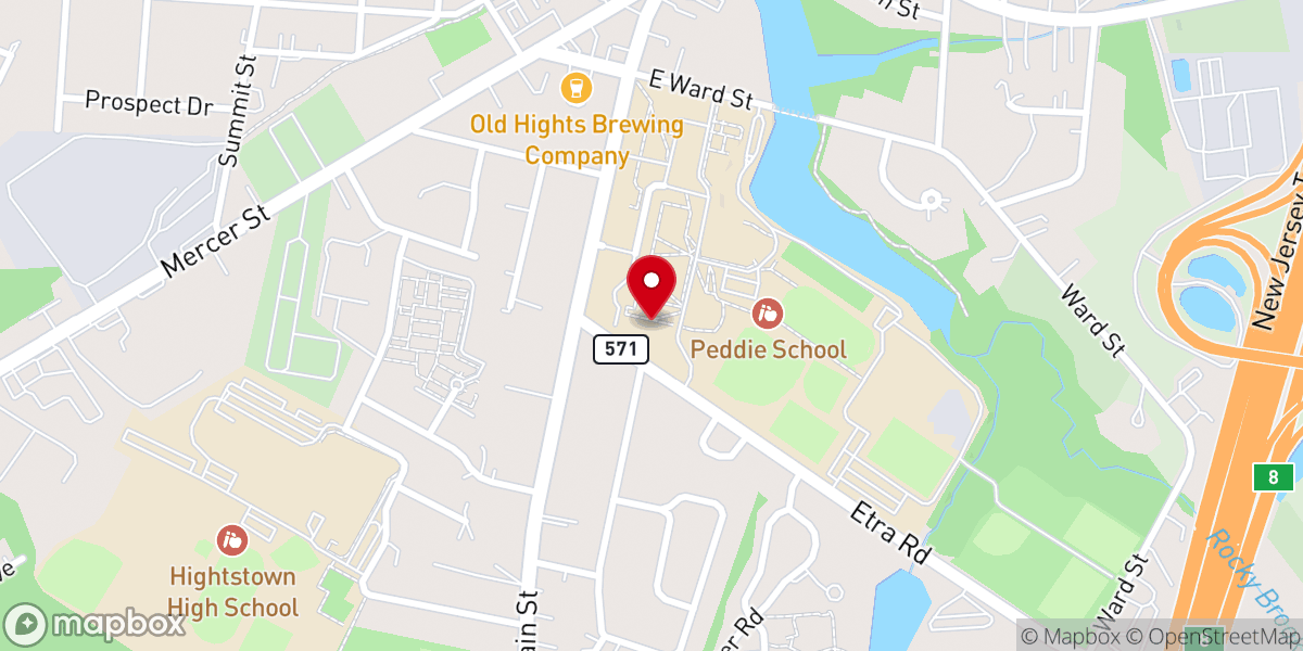 Map showing location of Ayer Memorial Chapel