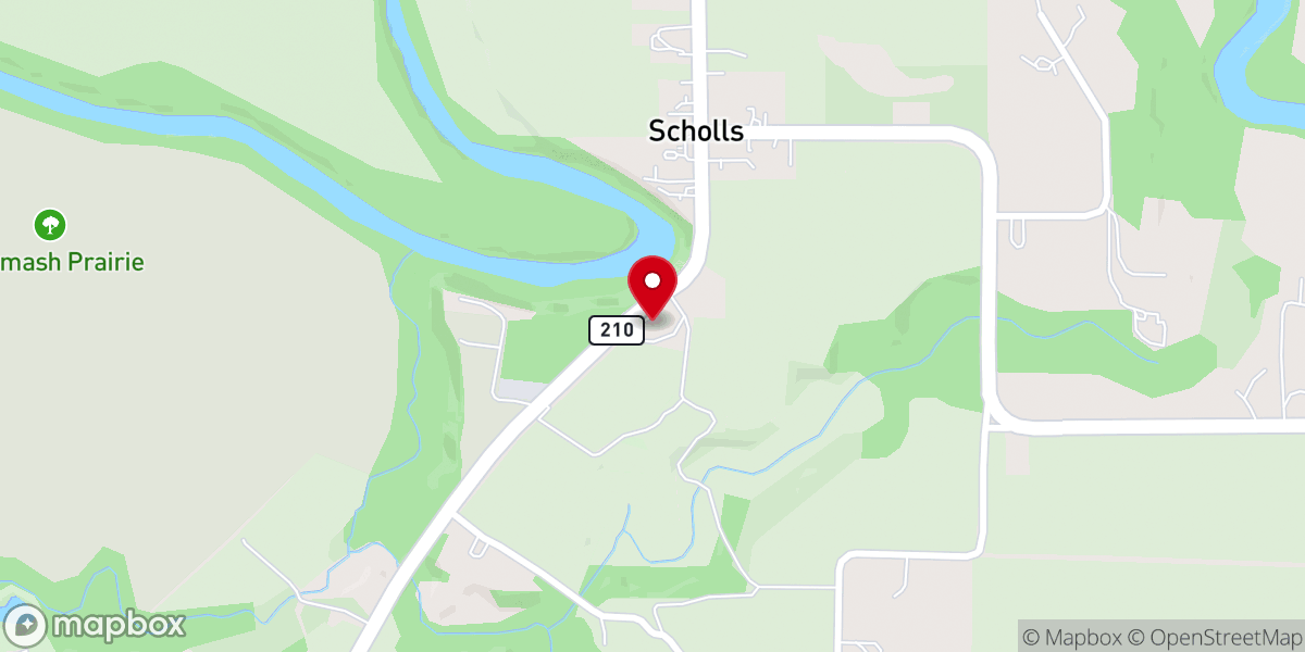 Map showing location of Scholls Community Church