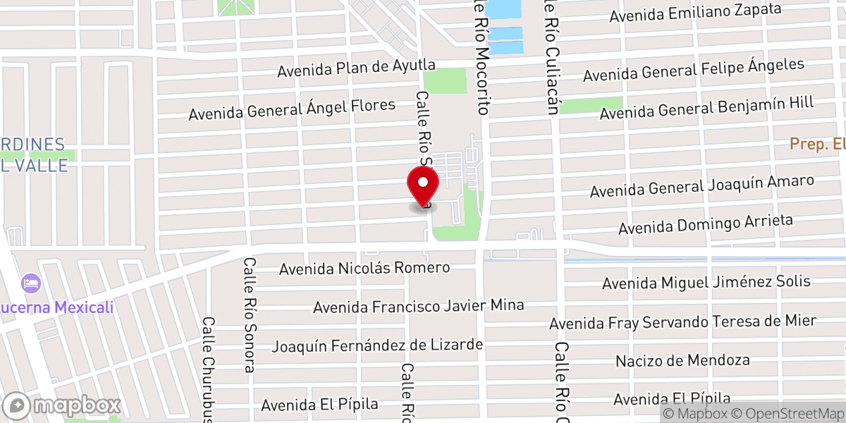Map showing location of LA CASA DE MI PADRE