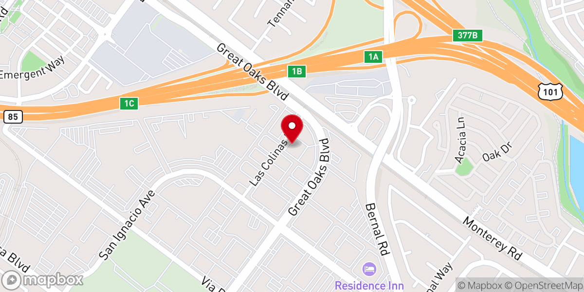 Map showing location of Hope of Silicon Valley Inc