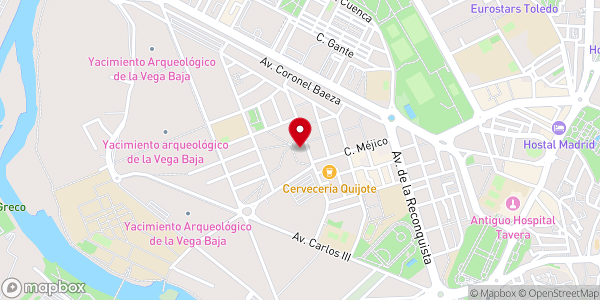 Map showing location of Parroquia de San Ildefonso