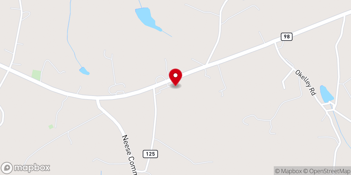 Map showing location of Grace Baptist Church of Commerce