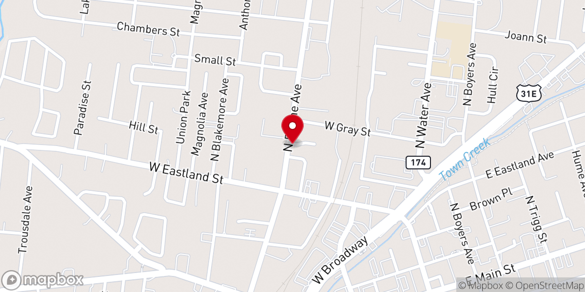 Map showing location of St Luke Ame Church