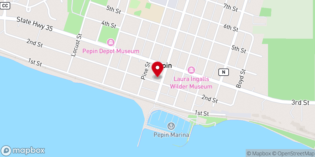 Map showing location of United Methodist Church