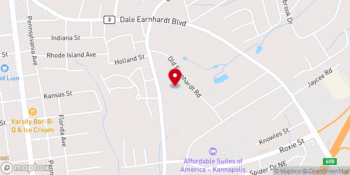 Map showing location of Hope Chapel