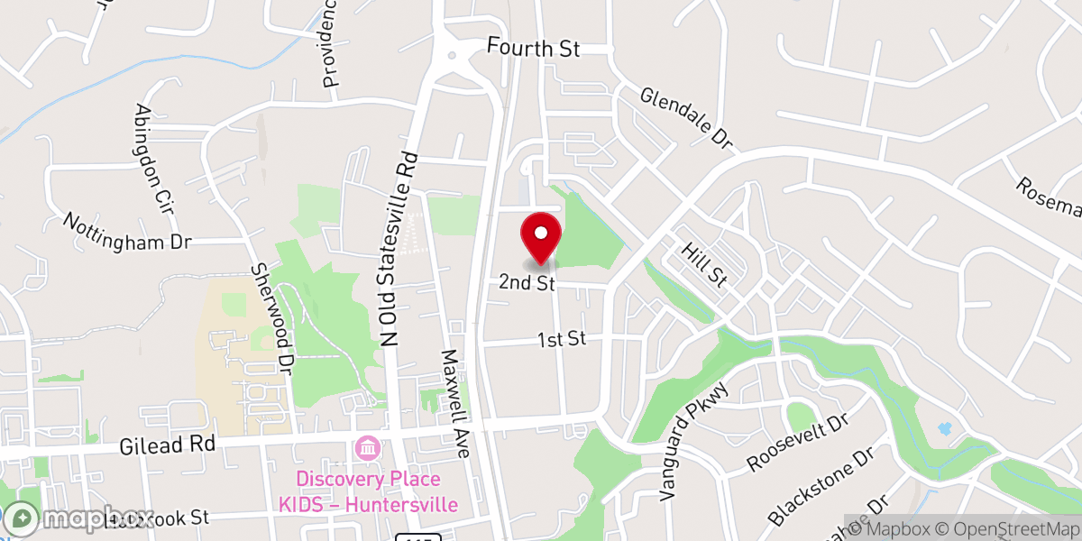 Map showing location of Church of God-Huntersville