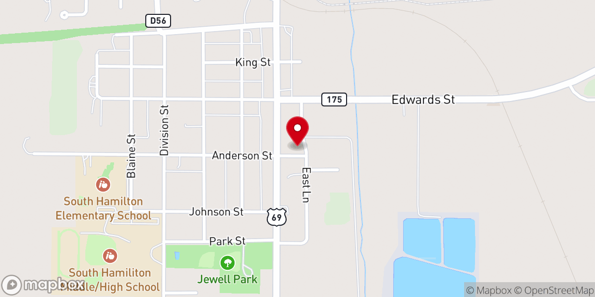 Map showing location of Victory Christian Fellowship