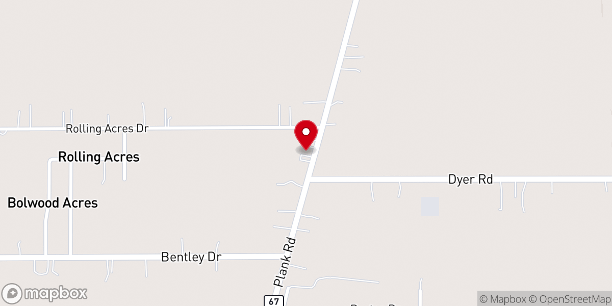 Map showing location of Shady Grove Baptist Church