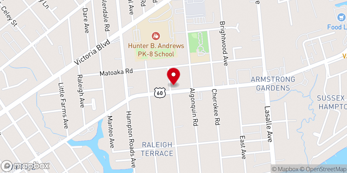 Map showing location of Emmanuel Grace Baptist Church