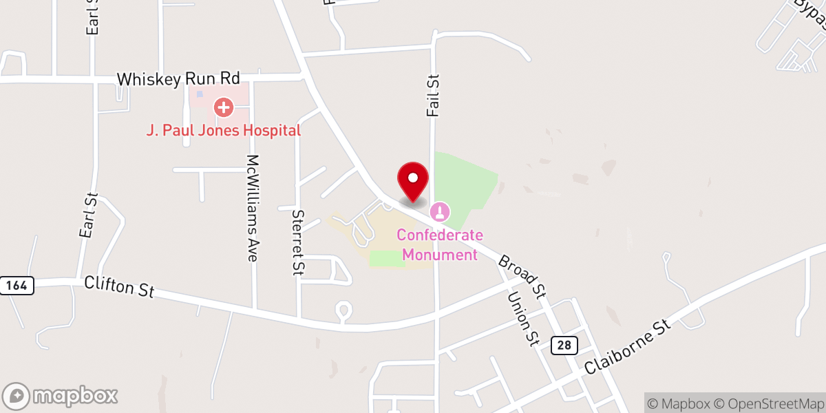 Map showing location of Camden Church