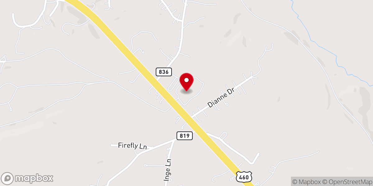 Map showing location of Thomas Terrace Baptist Church
