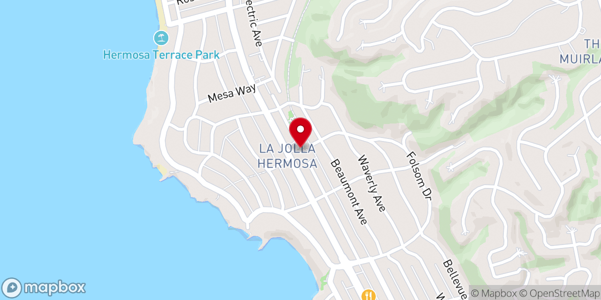 Map showing location of La Jolla United Methodist Church