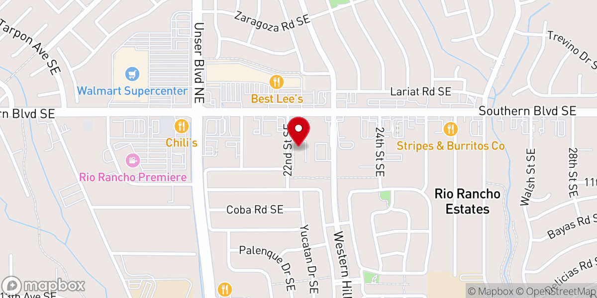 Map showing location of Church of Christ-Rio Rancho