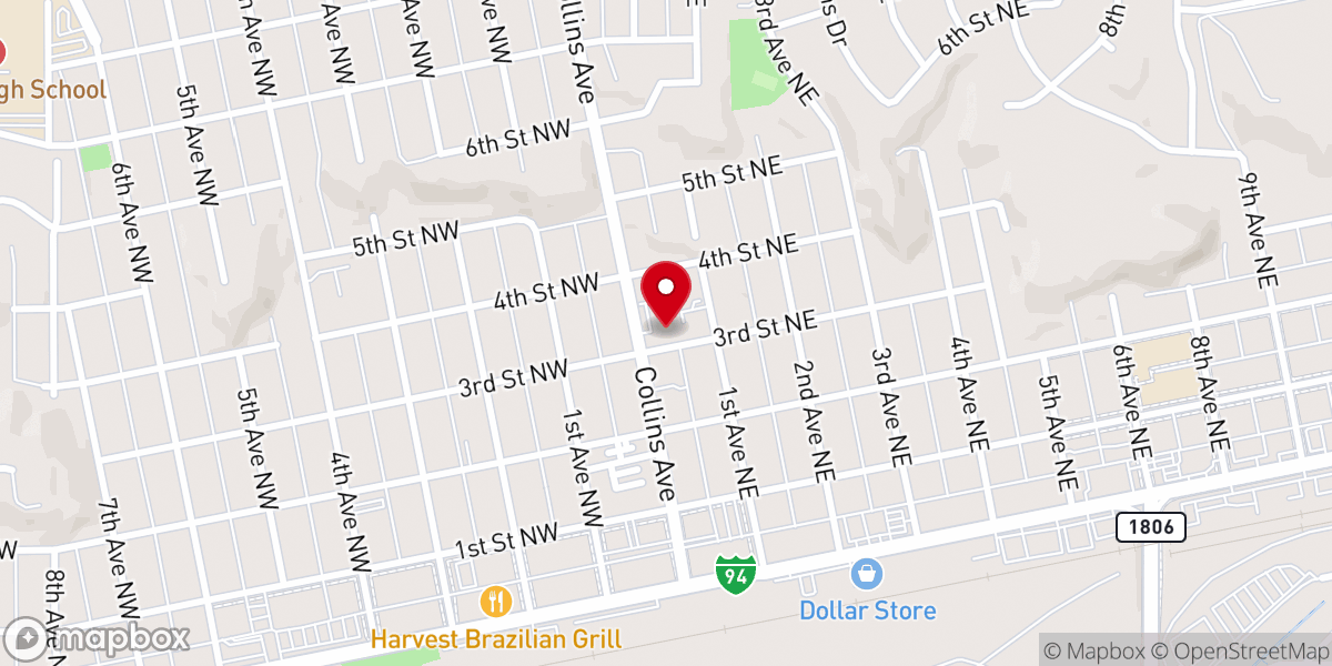 Map showing location of Church of St. Joseph