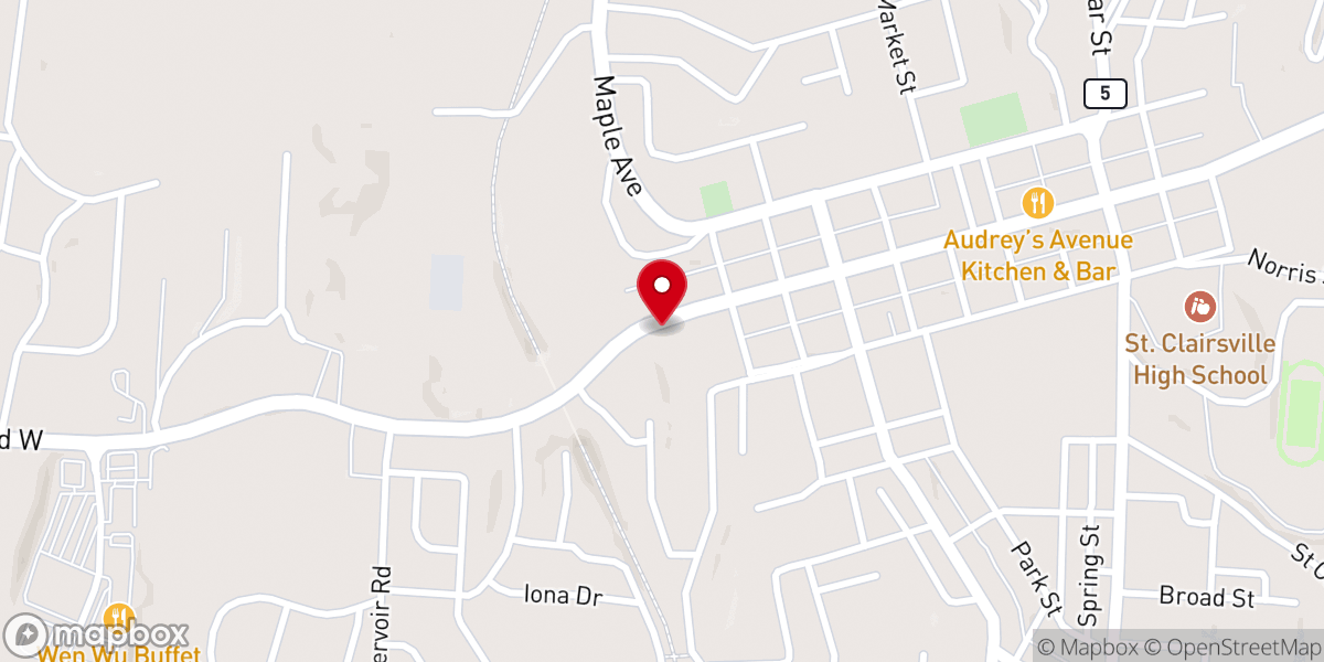 Map showing location of St. Mary's Church