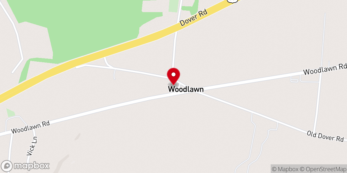 Map showing location of Woodlawn United Methodist Church