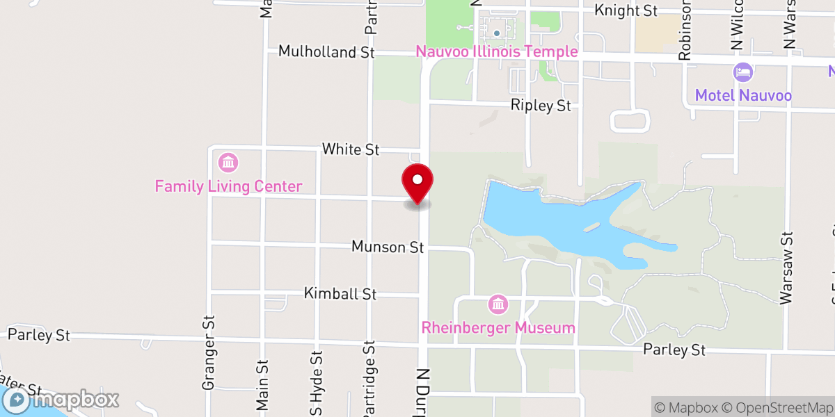 Map showing location of Wilford and Phebe Woodruff Home
