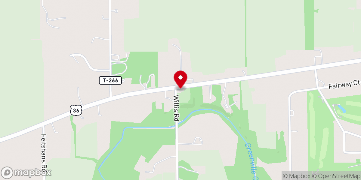 Map showing location of East Zion Church