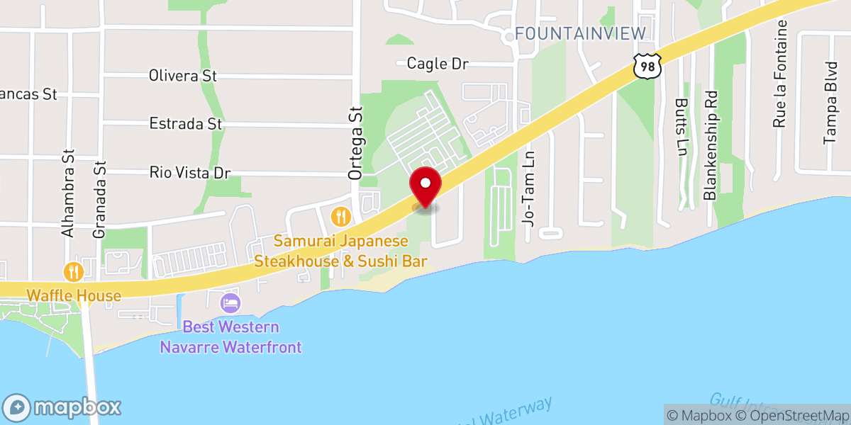 Map showing location of Deb's Coffee Drive-Thru - Navarre, FL