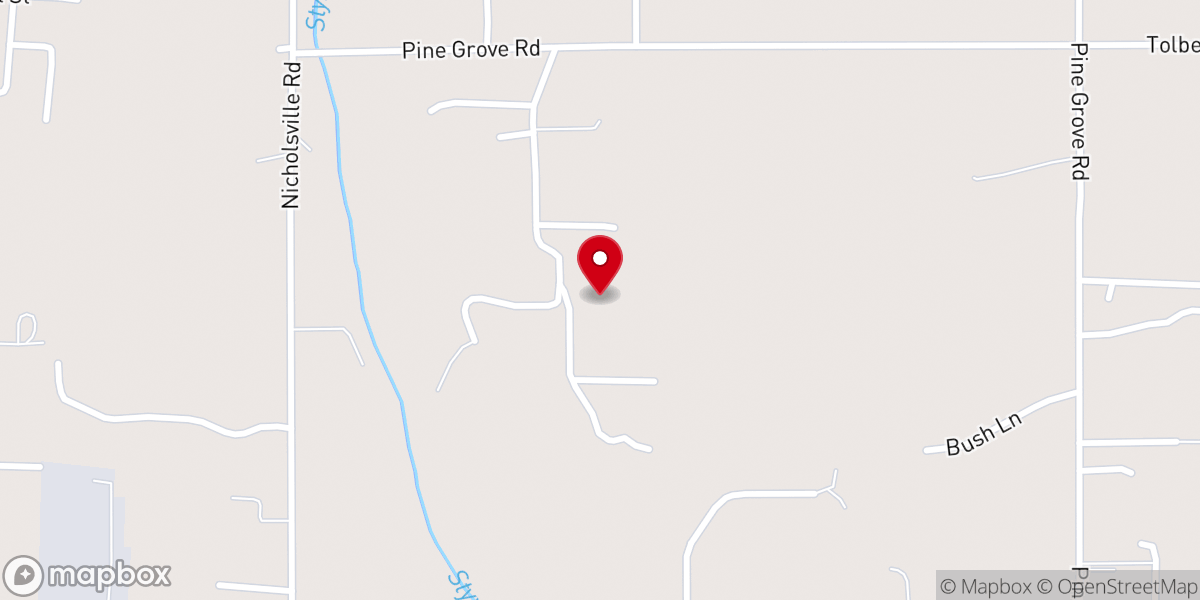 Map showing location of Bethlehem Missionary Baptist Church