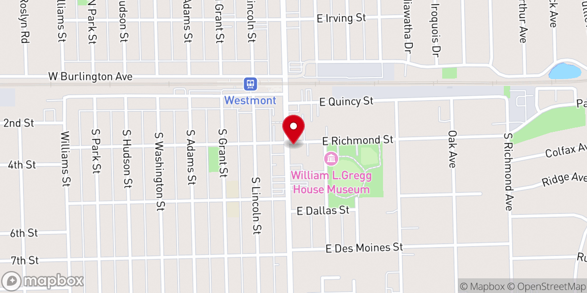 Map showing location of Holy Trinity Parish Office