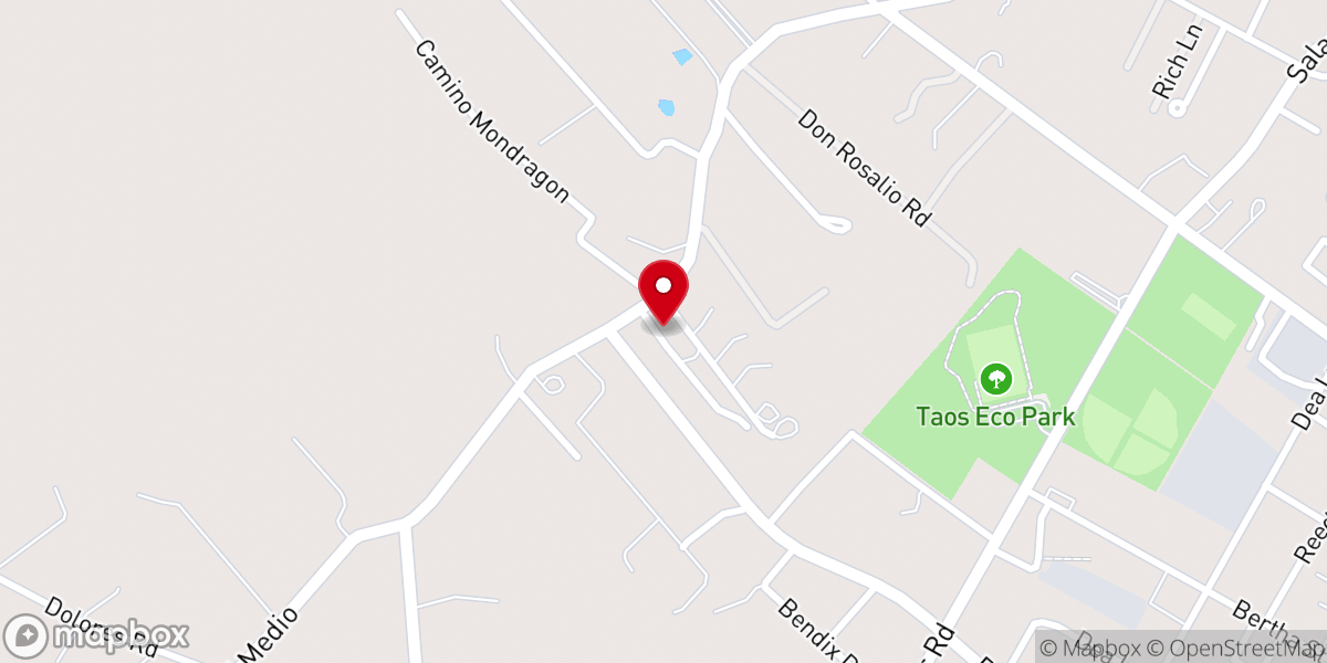 Map showing location of Calvary Taos