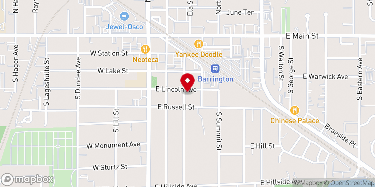 Map showing location of Community Church of Barrington