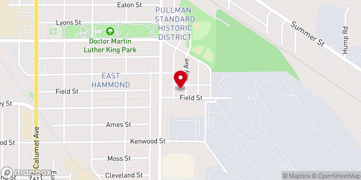 Map showing location of Saint John African Methodist Episcopal Zion Church