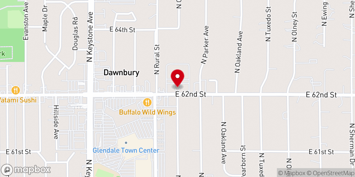 Map showing location of Glendale Seventh Day Adventist Church