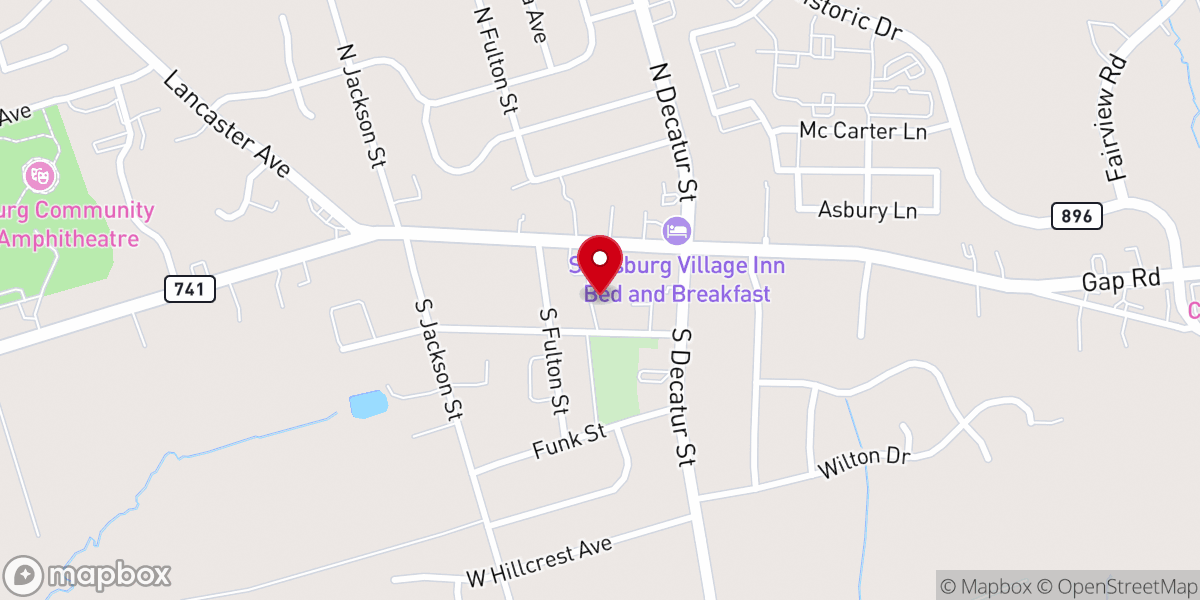 Map showing location of ACTS Covenant Fellowship Strasburg