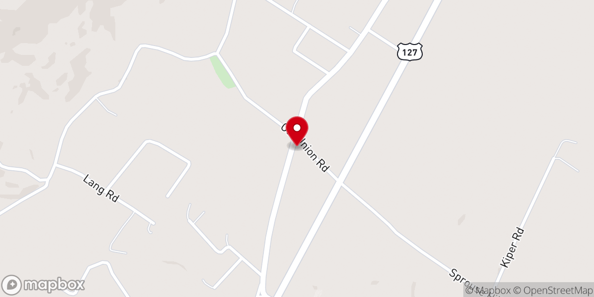 Map showing location of Ewtonville Baptist Church