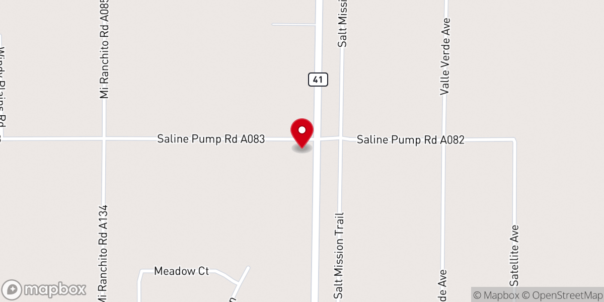 Map showing location of Calvary Chapel Estancia Valley