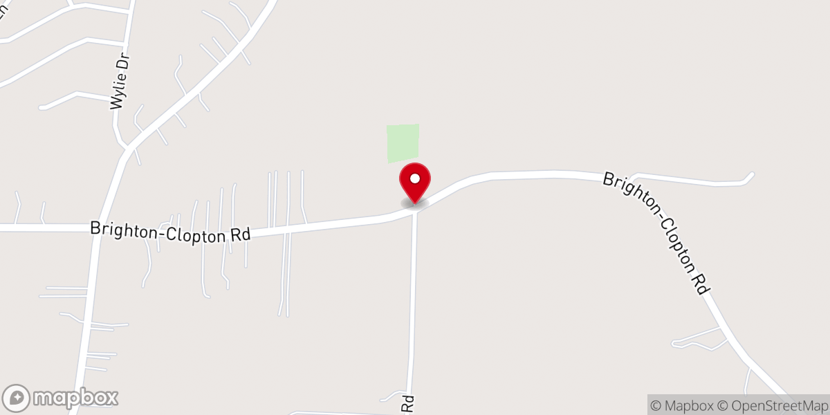 Map showing location of Mount Tipton C.M.E. Church