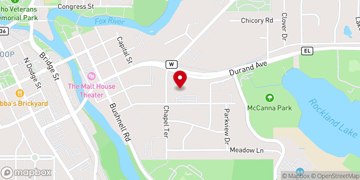 Map showing location of Cross Lutheran Church-ELCA