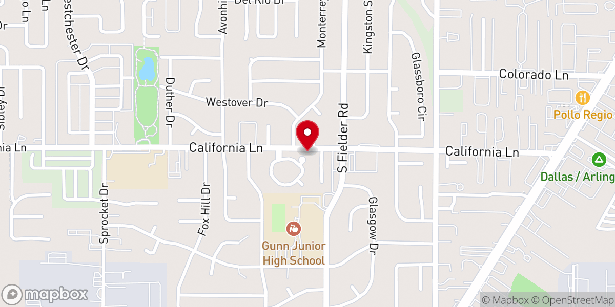 Map showing location of First Church of Christ Scientist in Arlington