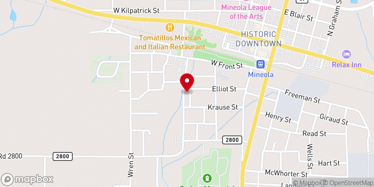 Map showing location of Johnson Chapel United Methodist Church