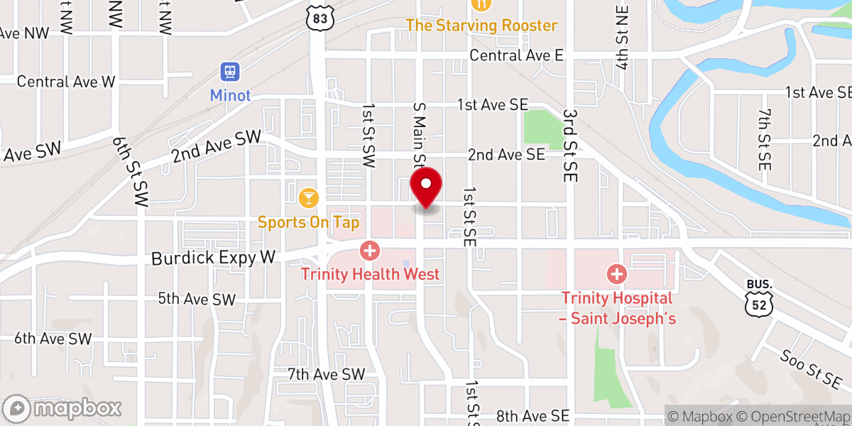 Map showing location of All Saints Episcopal Church