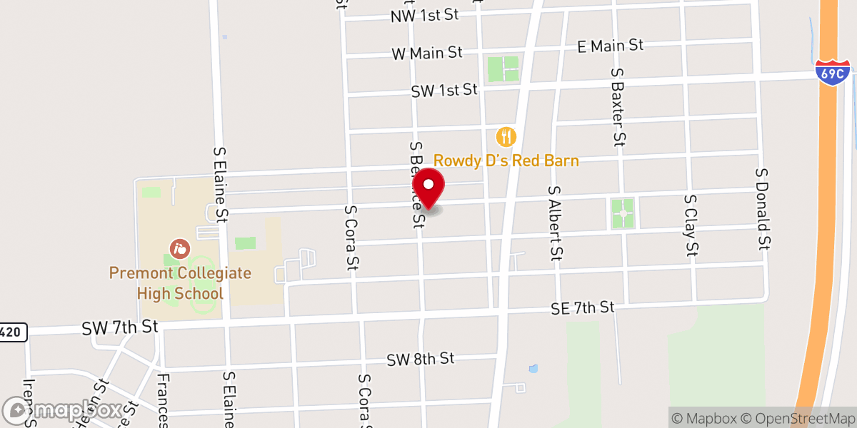 Map showing location of St Theresa's Catholic Rectory