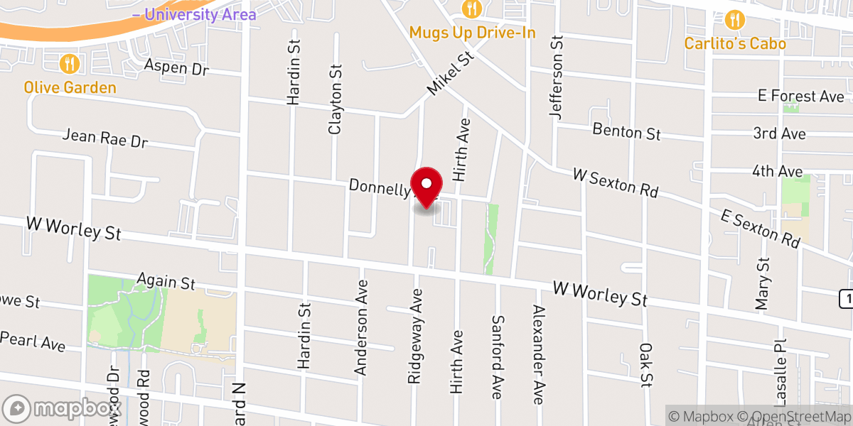Map showing location of Karis Church