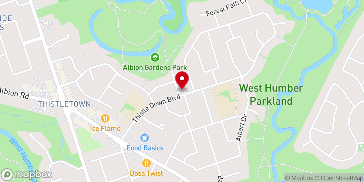 Map showing location of Albion Gardens Presbyterian