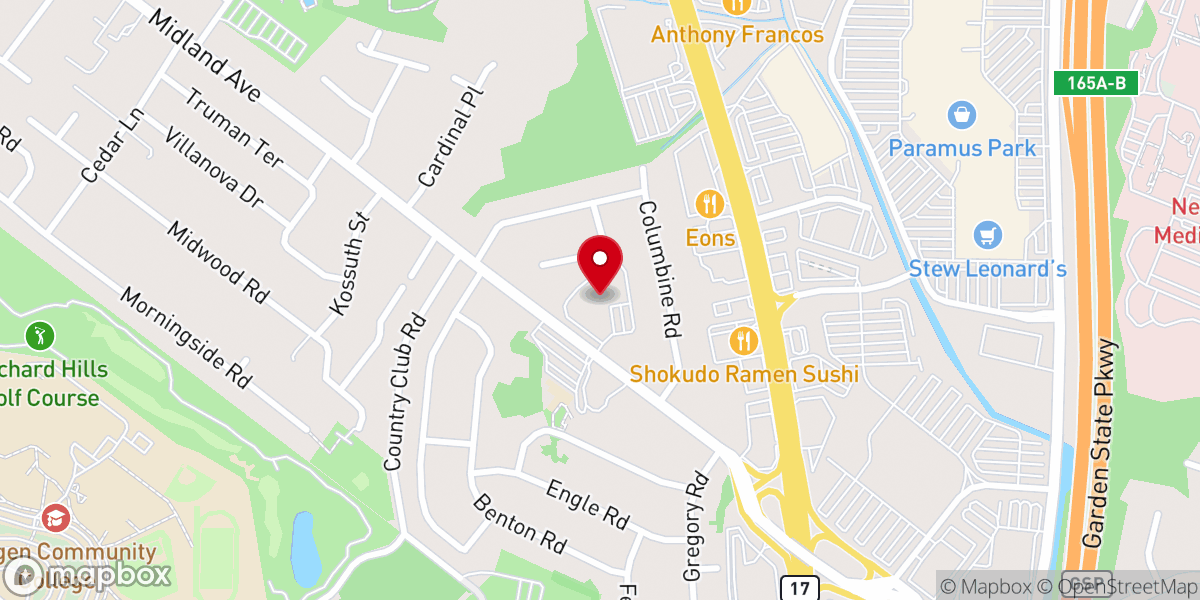 Map showing location of Syriac Community Hall