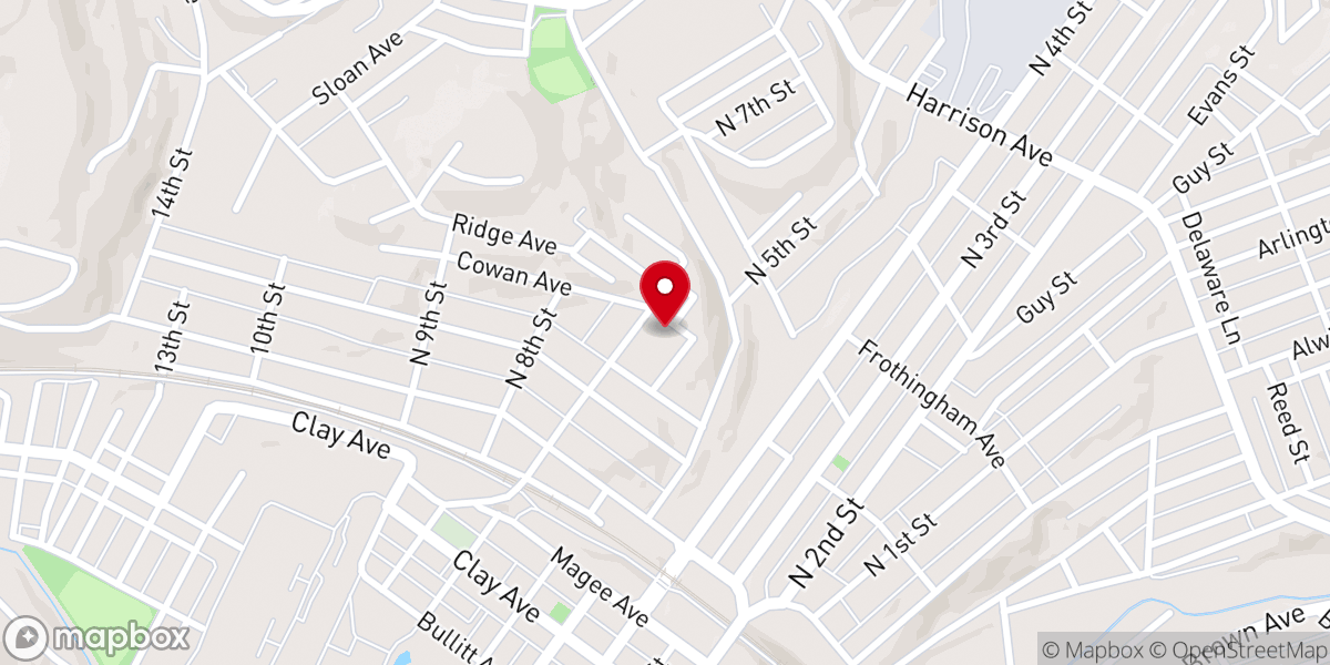 Map showing location of Sacred Heart Church Cafeteria