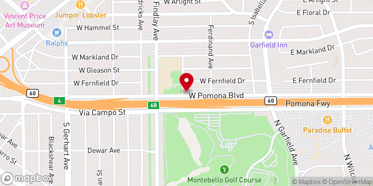 Map showing location of Pacific Baptist Church of Monterey Park