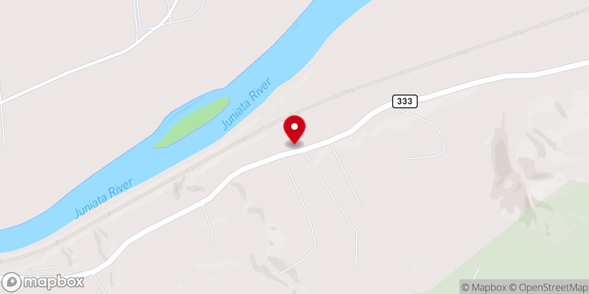 Map showing location of Tuscarora Brethren Church